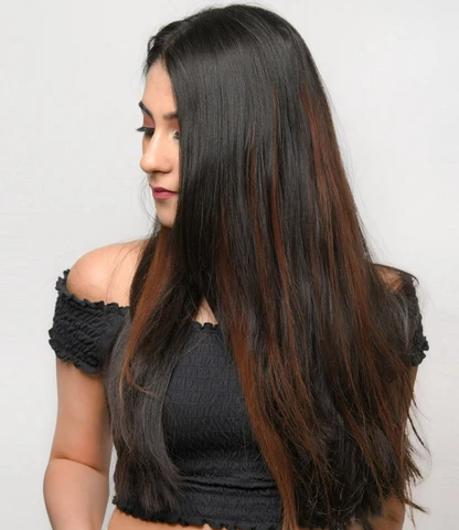 Srhairfeelers Medium Brown Single Clip Highlight Hover